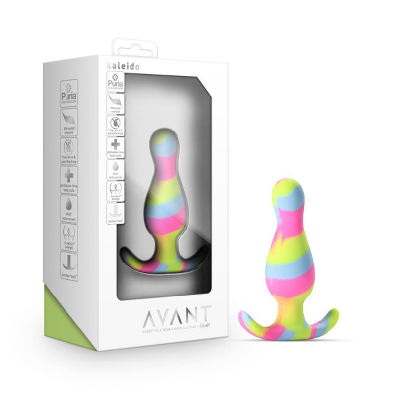 Avant Kaleido Lime Butt Plug, Rainbow