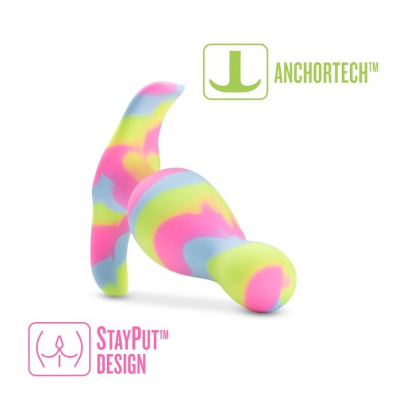 Avant Kaleido Lime Butt Plug, Rainbow