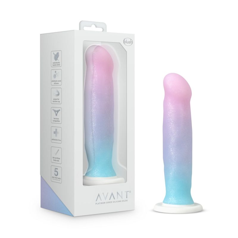 Avant ' Lucky' Silicone Dildo, 8"/20cm, Mauve