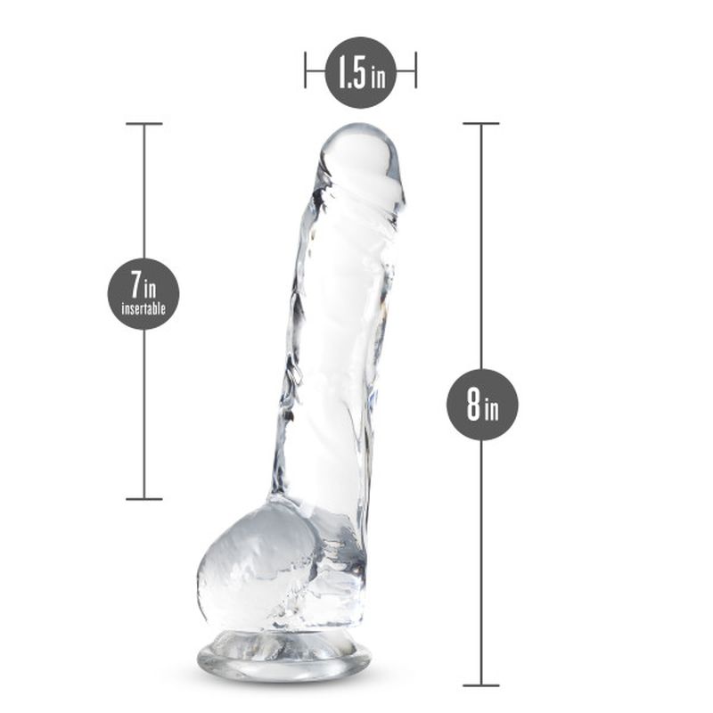 Naturally Yours 8"/20cm Crystaline Dildo, Diamond