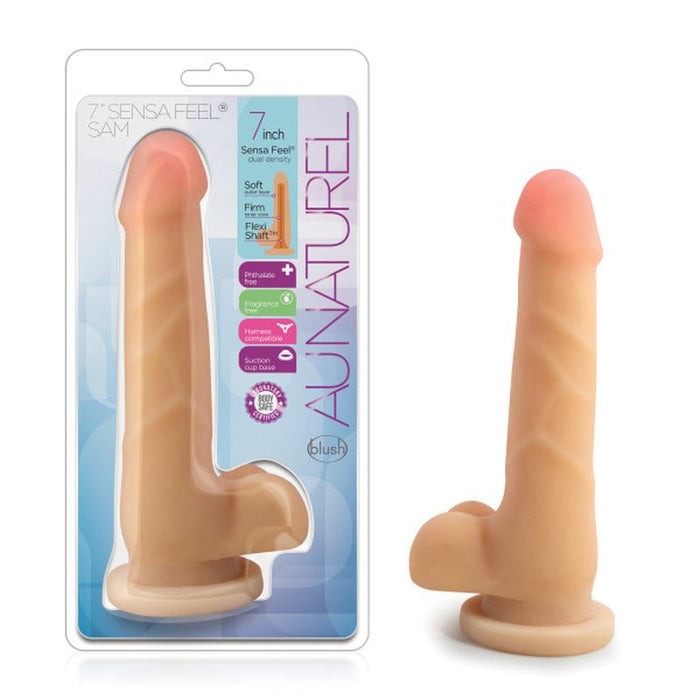 Au Naturel Sam Dildo, 7"/18cm, Beige