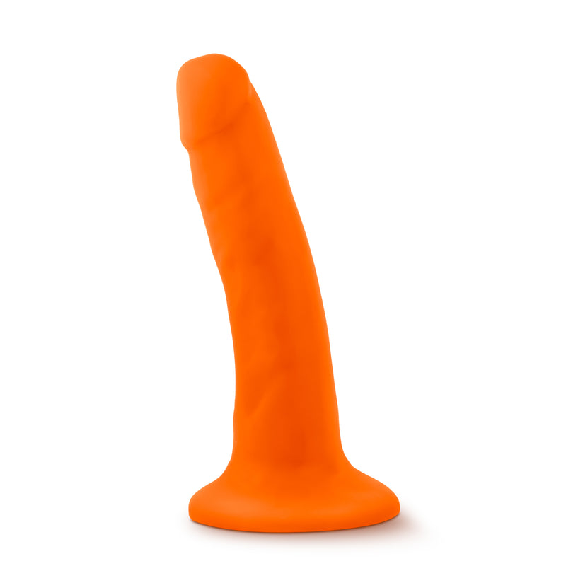 Neo Dual Density Cock, 6", Neon Orange