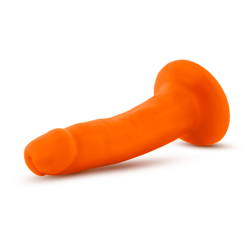 Neo Dual Density Cock, 6", Neon Orange