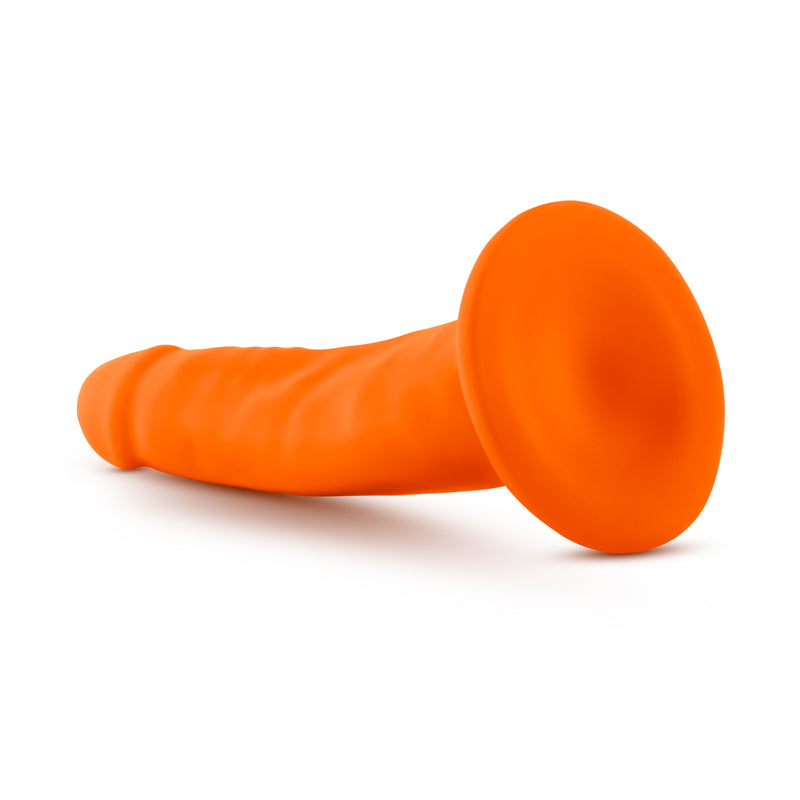 Neo Dual Density Cock, 6", Neon Orange