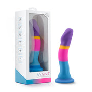 Avant D1 'Hot n Cool' Silicone Dildo, 19cm, Mixed/Purple