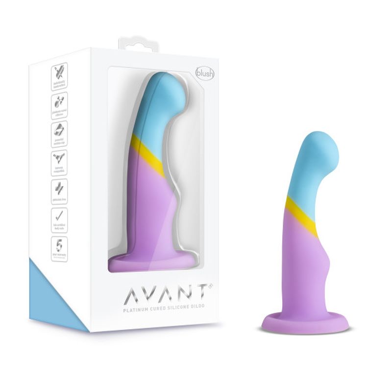 Avant 'Heart of Gold' Silicone Dildo, 15cm, Purple