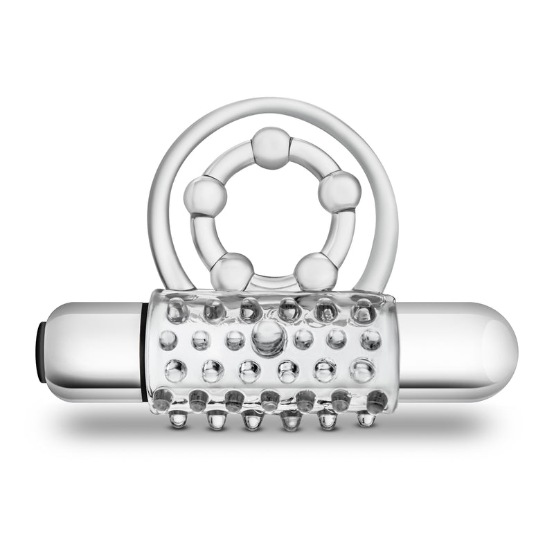 Stay Hard Vibrating Super Clitifier Cock Ring, Clear