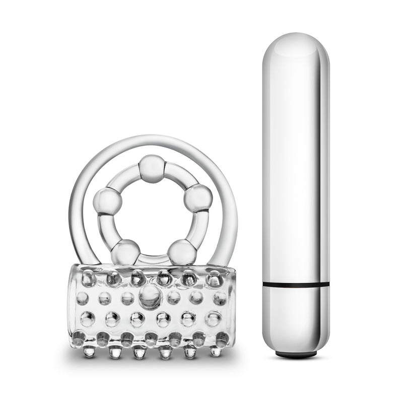 Stay Hard Vibrating Super Clitifier Cock Ring, Clear