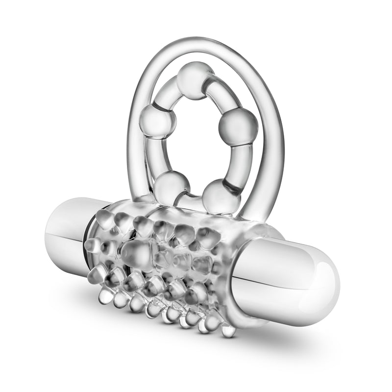 Stay Hard Vibrating Super Clitifier Cock Ring, Clear