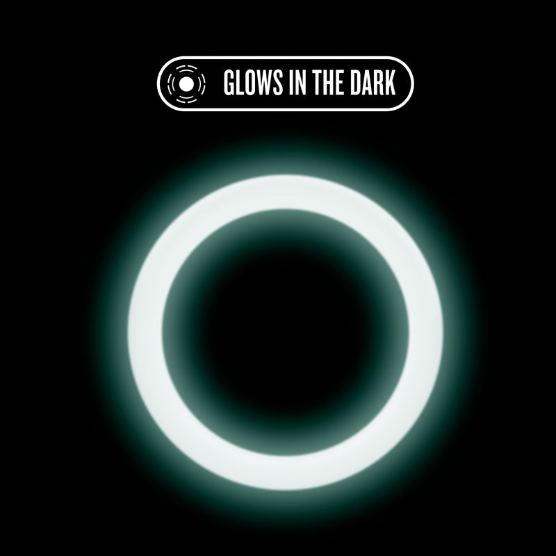 Performance Silicone Glo Cock Ring White/Blue