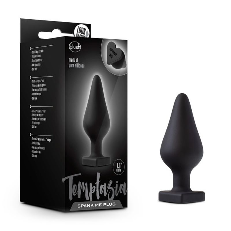 Temptasia Spank Me Butt Plug, Black