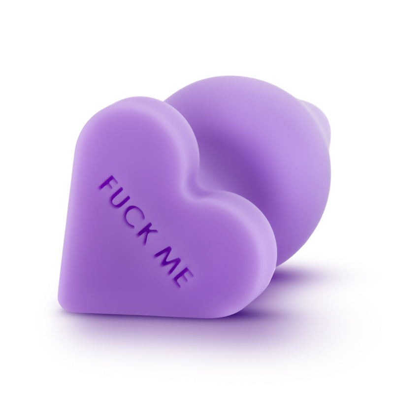 Play with Me Naughtier Candy Heart-Shaped Butt Plug, Purple