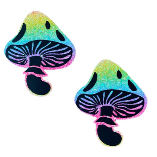 Neva Nude Rainbow Blacklight Glitter Toadstool Pasties, Mixed