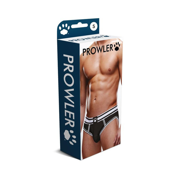 Prowler Open Back Brief White/Black, S-XL