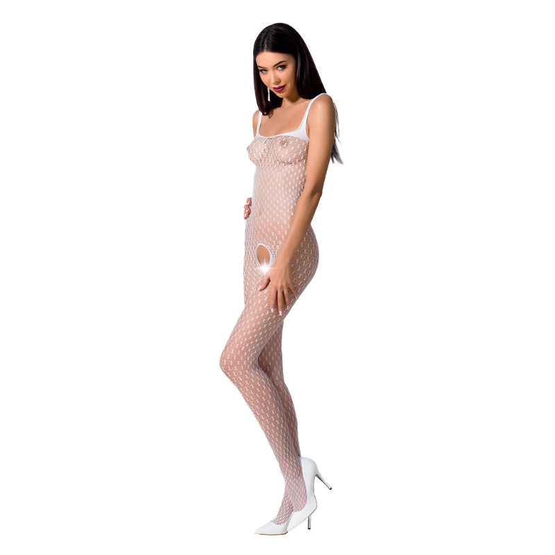 Passion Lingerie Bodystocking BS071 Red/White/Black O/S