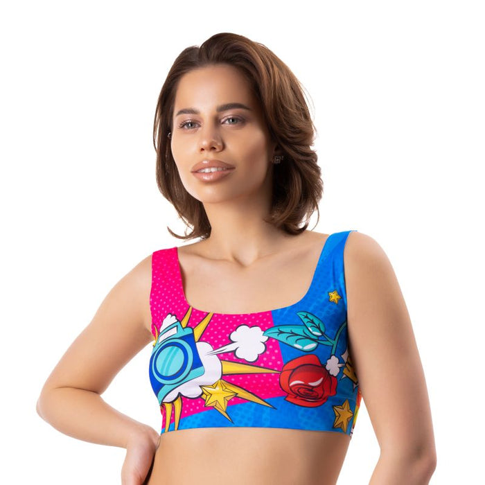 Comics Curios Crop Top, Small - MeMeMe Lingerie