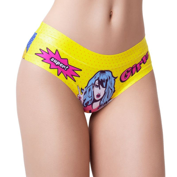 Comic Fans Yellow Slip, Small - MeMeMe Lingerie