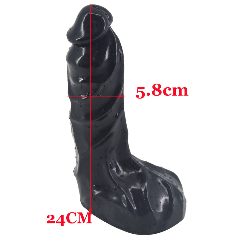 FAAK Thick Realistic Penis Dildo Black 24 x 5.8cm