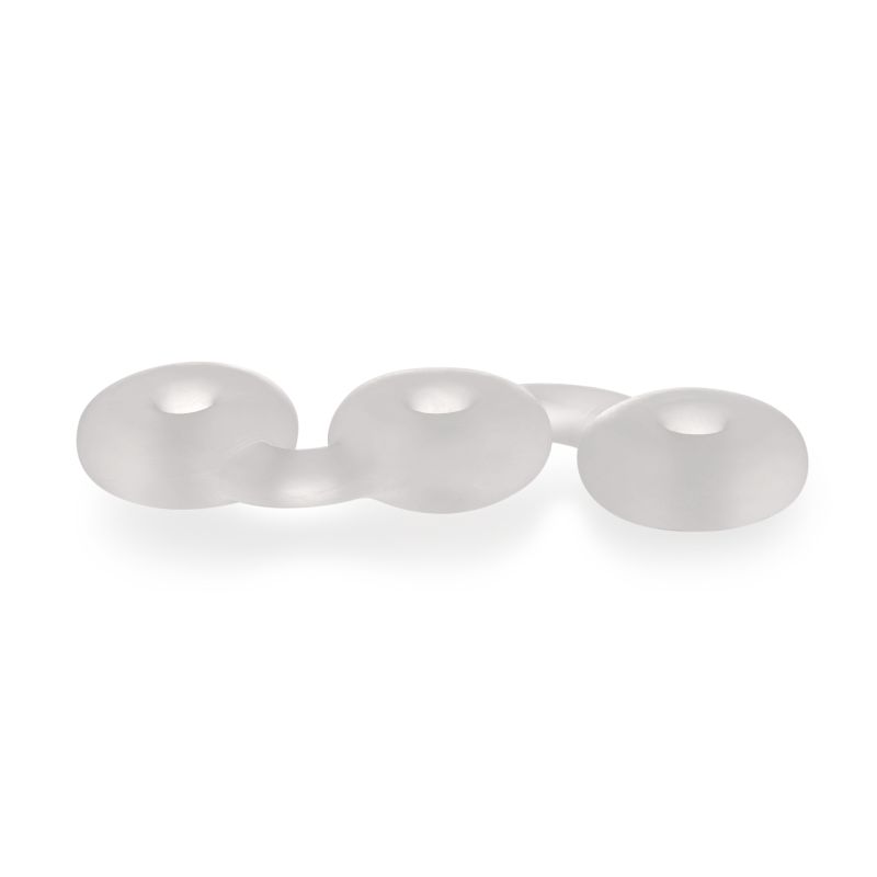 Perfect Fit Triple Stack Donut Cock Ring, Clear
