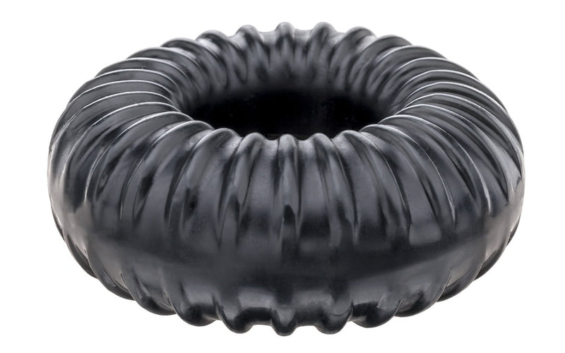 PerfectFit Ribbed Cock Ring, Black/Clear