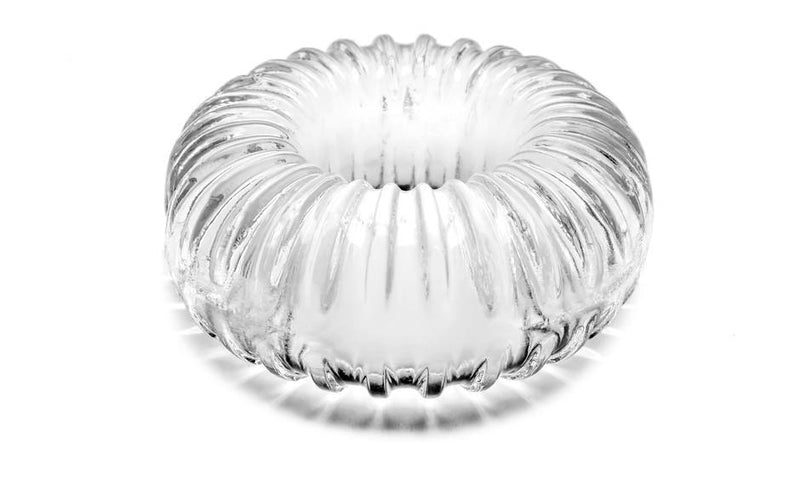 PerfectFit Ribbed Cock Ring, Black/Clear