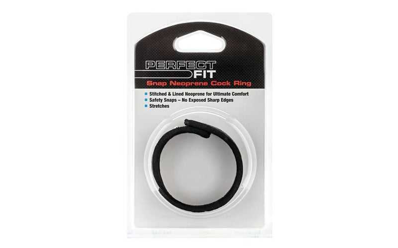 Perfect Fit Neoprene Snap Cockrings, Black