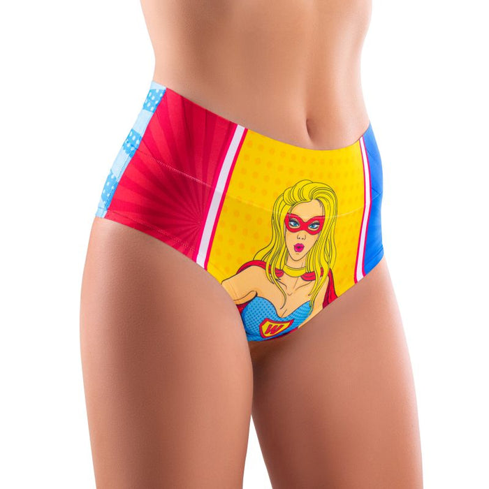 Comics Wonder Girl Hi-Briefs, Large - MeMeMe Lingerie