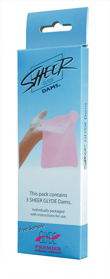 Glyde Oral Sheer Dam Pink/Strawberry, 3pk