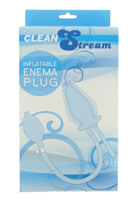 CleanStream Inflatable Silicone Enema Plug, 11.4cm, Black