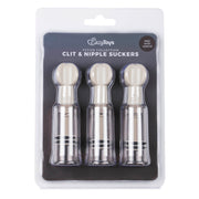 Fetish Collection Nipple and Clit Suckers, 3-pack, Clear
