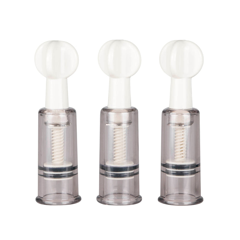 Fetish Collection Nipple and Clit Suckers, 3-pack, Clear