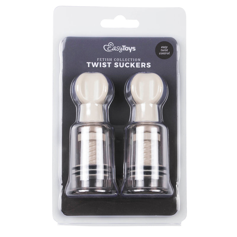 Fetish Collection Nipple and Clit Suckers, Medium, 2-pack, Clear
