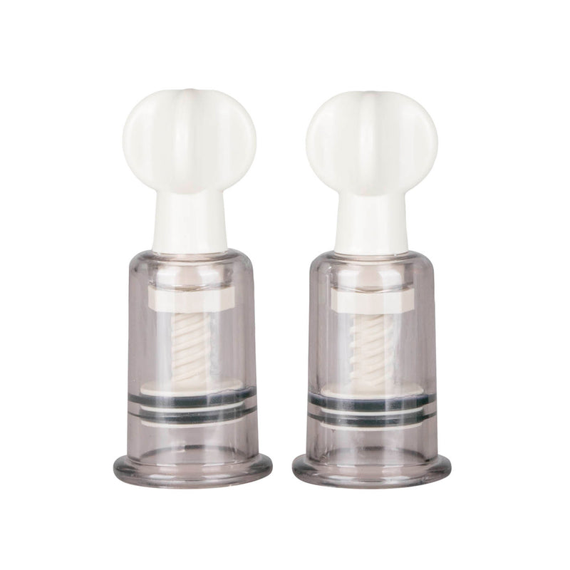 Fetish Collection Nipple and Clit Suckers, Medium, 2-pack, Clear