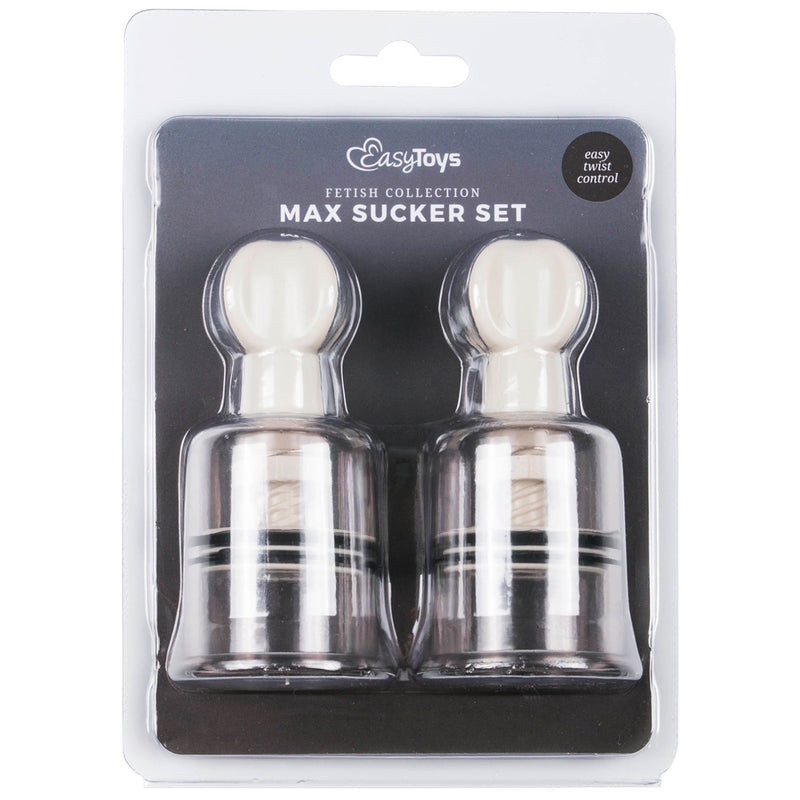 Fetish Collection Nipple and Clit Suckers, Large, 2-pack, Clear