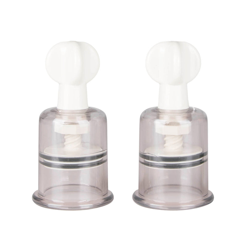 Fetish Collection Nipple and Clit Suckers, Large, 2-pack, Clear