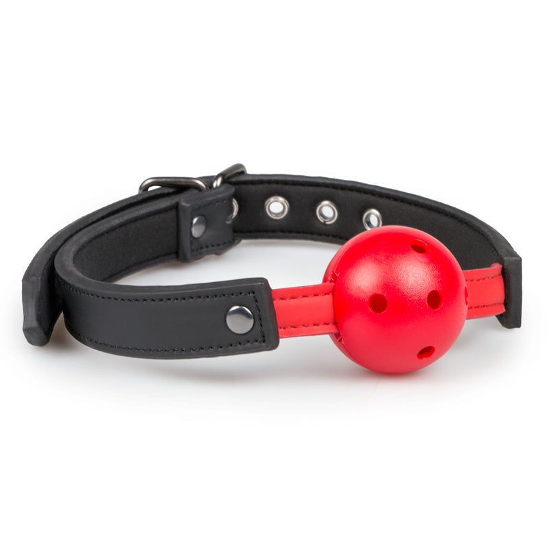 Easy Toys Ball Gag With PVC Ball Red