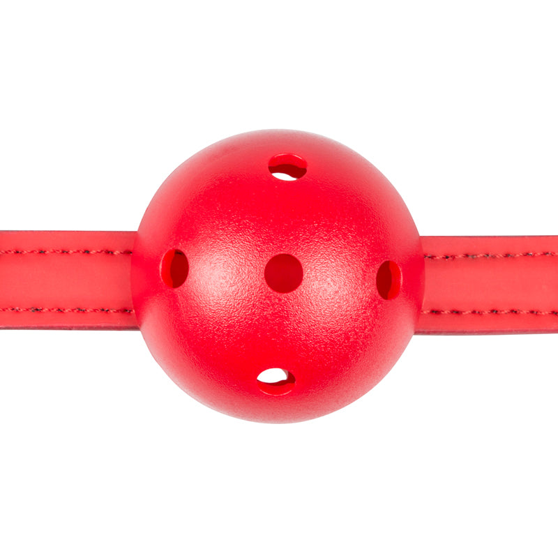 Easy Toys Ball Gag With PVC Ball Red