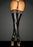 Noir Power Wetlook Stockings With Siliconed Lace, Black, S-3X