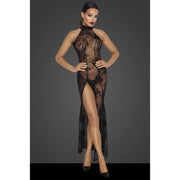Noir Long Tulle Dress, Black, S/M/L