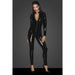 Noir Long Button Up PVC Overall