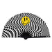 Neva Nude Trippy Checkers Melty Face Blacklight Folding Fan, Mixed