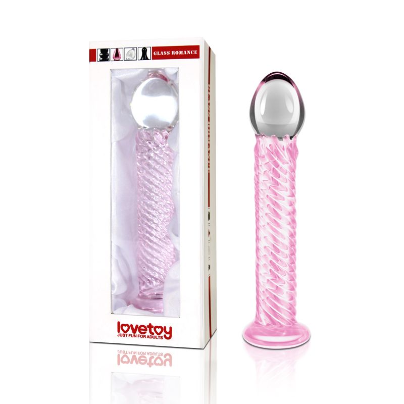 Lovetoy Glass Romance 7 Pink 7.5in