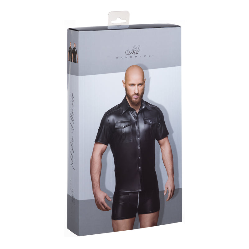 Noir Sexy And Elegant Shirt With Front Pockets, S-XL, Black