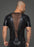 Noir Power Wetlook Men T-shirt With 3D Net, S-XL, Black