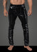 Noir Long Elastic PVC pants, Black,