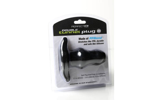 Perfect Fit Tunnel Plug Double Medium Black/Clear