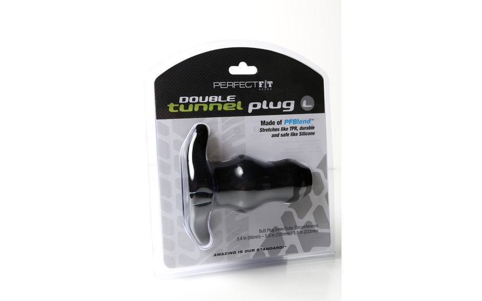 Perfect Fit Tunnel Plug Double Large Black/Clear