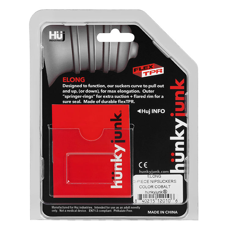 Hunkyjunk ELONG Wide Base Nipsucker, 2-pack, Black