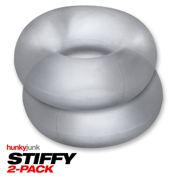 Hunky Junk Stiffy 2 Pc Bulge Cockrings Clear Ice