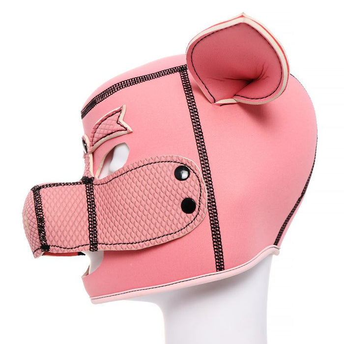 Side view of Neoprene Pig Mask Pink - Daytona